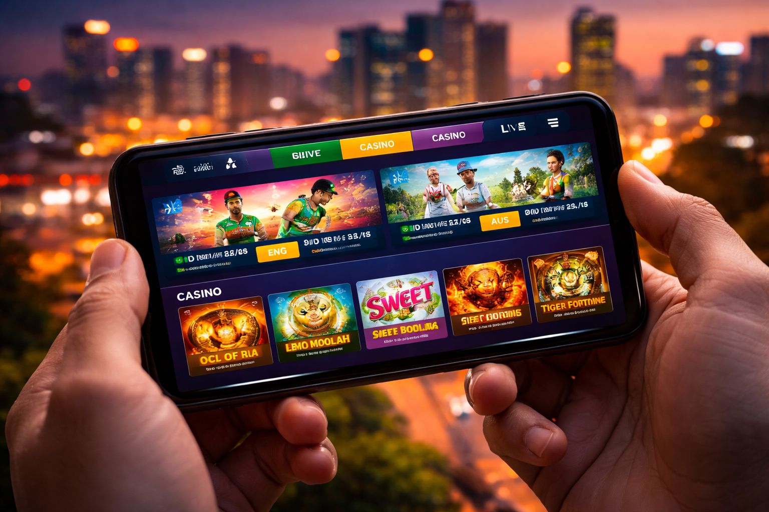 Fluid live streaming and slot gameplay running on the TK688 mobile app